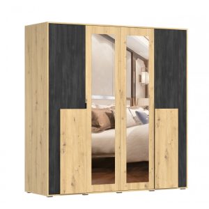 BAFRA skapis 200 cm Artisan/Norvēģijas priede