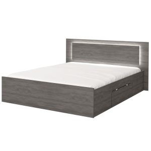 Gulta ar veļas kasti 160/200 - FABIO Norvēģijas melnā priede