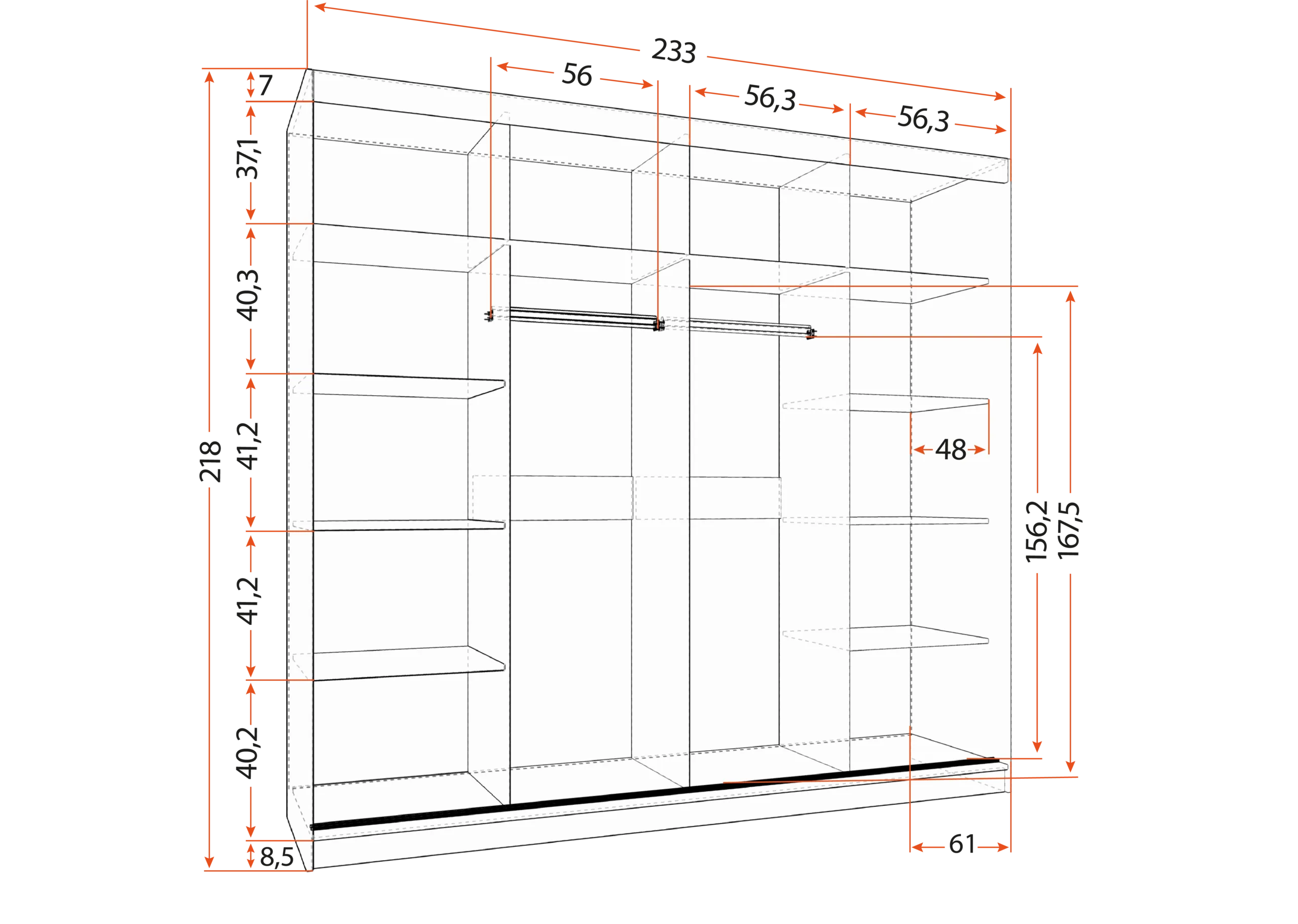 Skapis MULTI 38 233 cm - Image 4