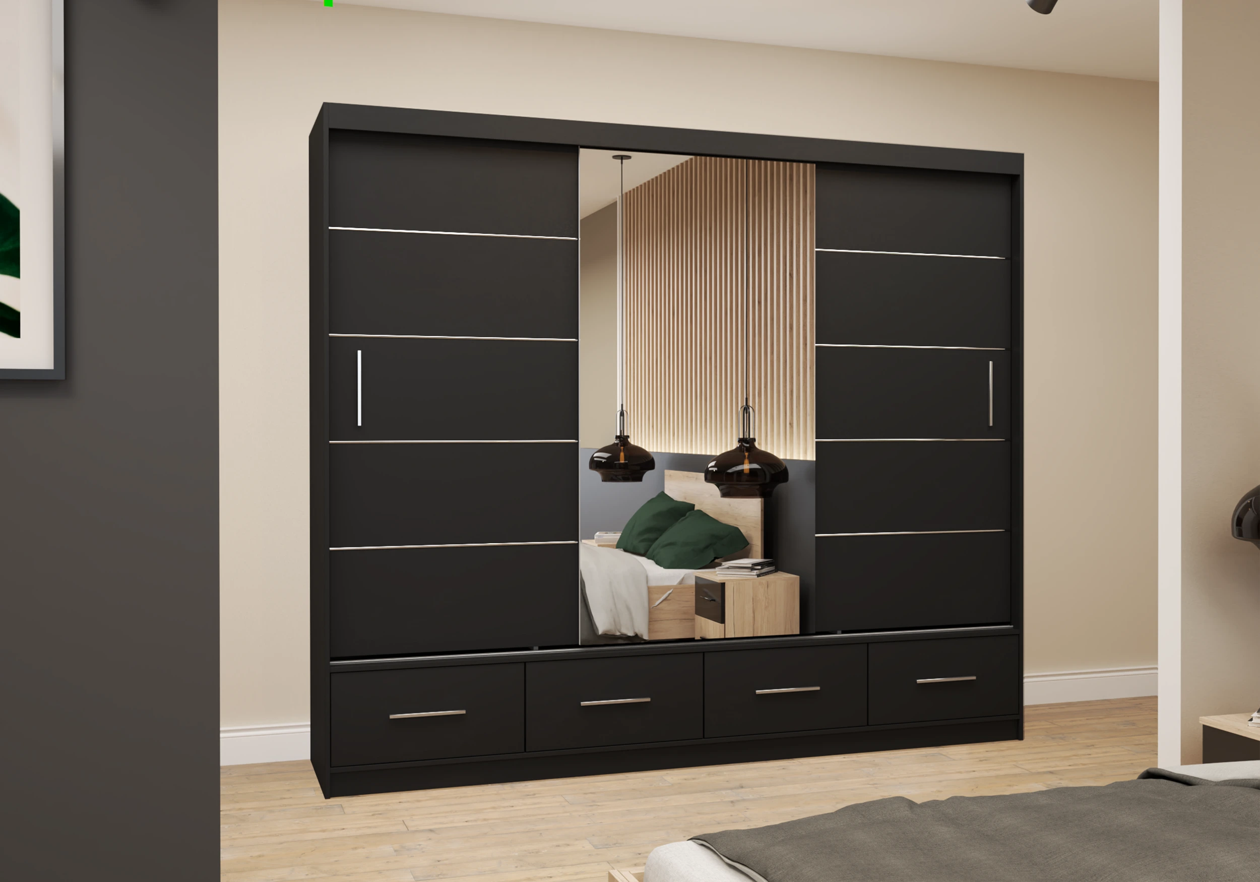 Skapis FLORENCE 250 cm matēts - Image 3