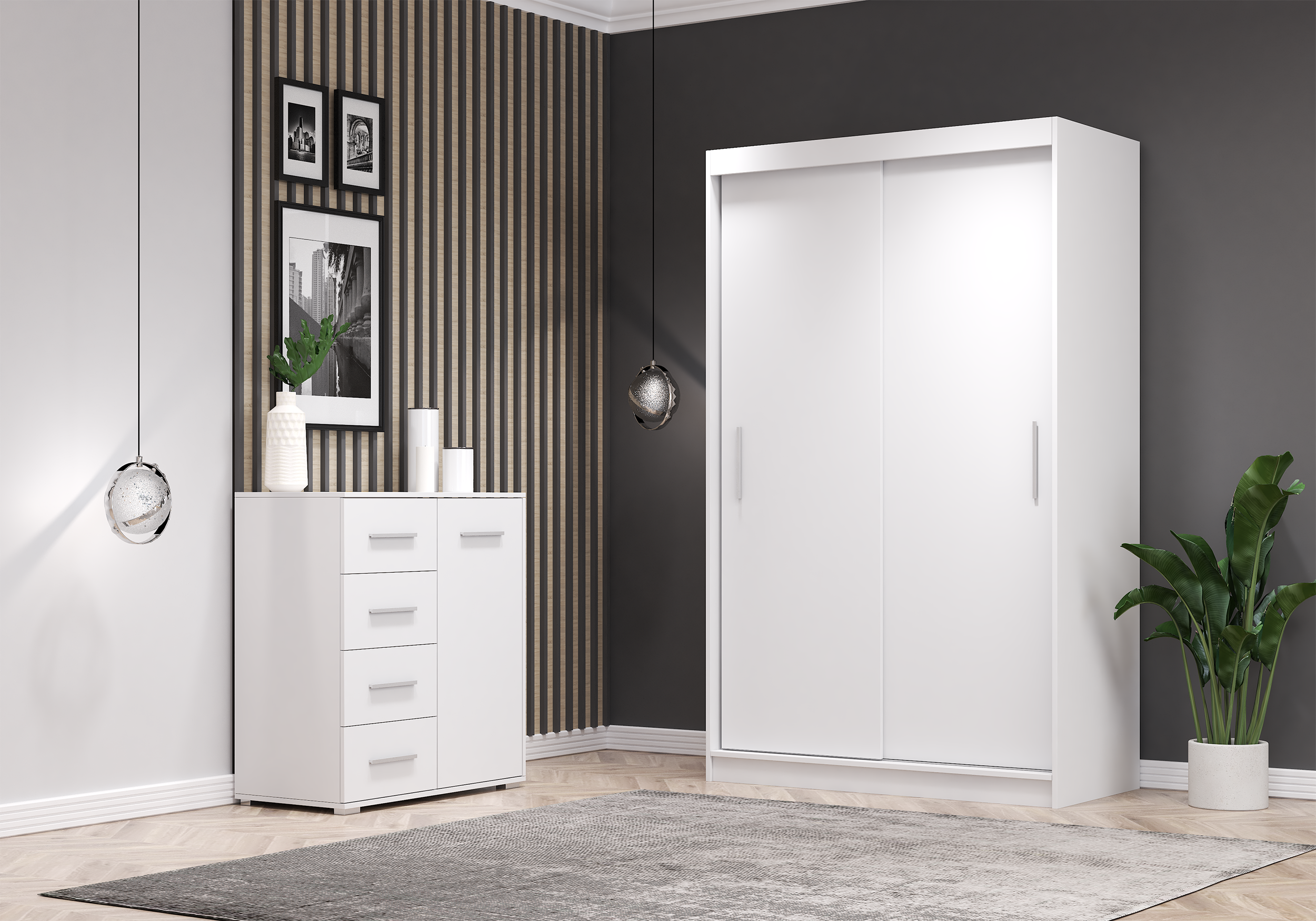 Iekļauts drēbju skapis un kumode NEOMI 04 FRIDA 01 MINI Dąb sonoma Dąb sonoma - Image 2