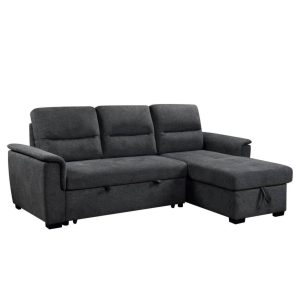 Stūra dīvāns KARIS Dark Gray 239x155cm