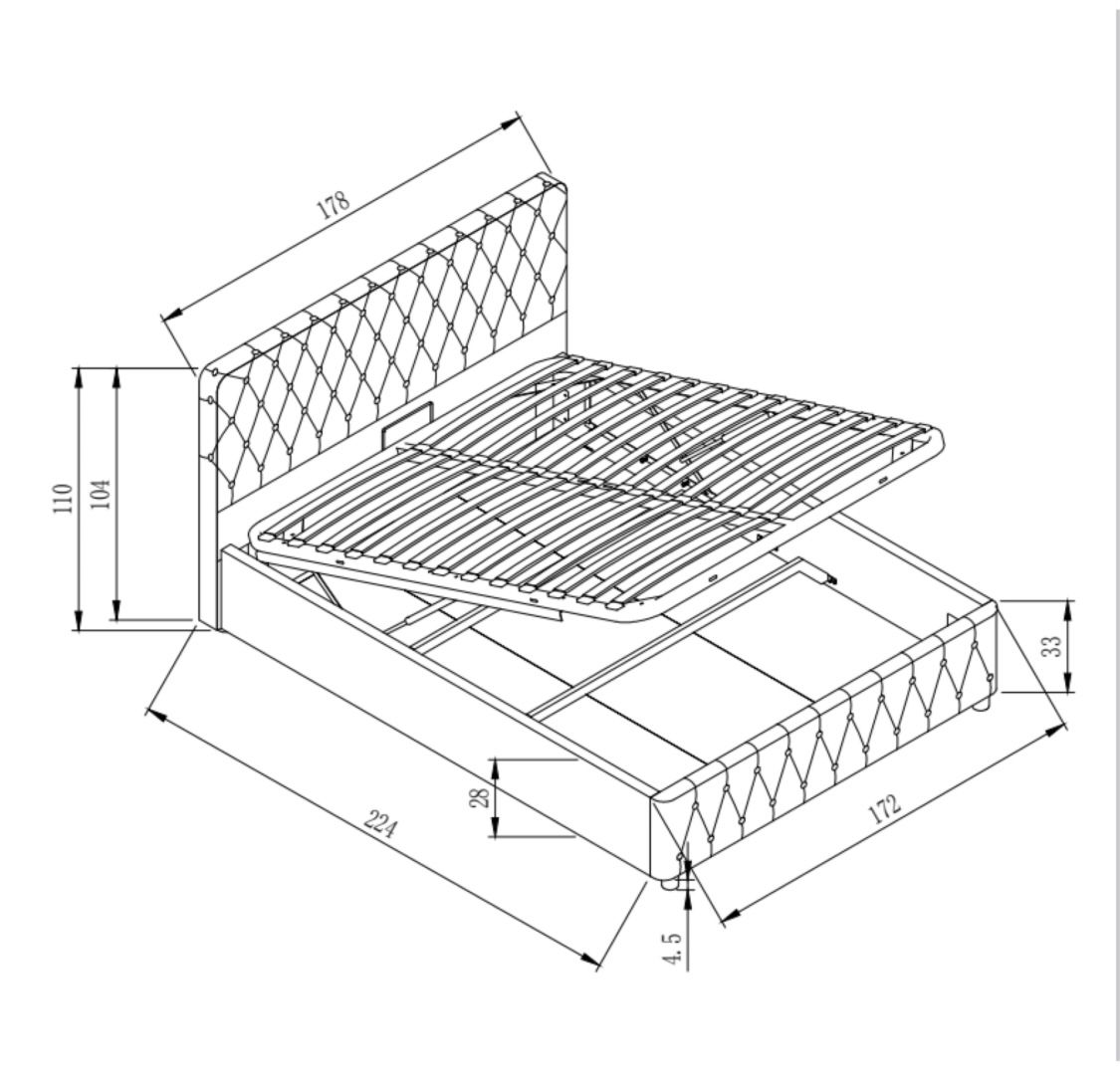 Gulta Belinda ar veļās kasti - Image 9