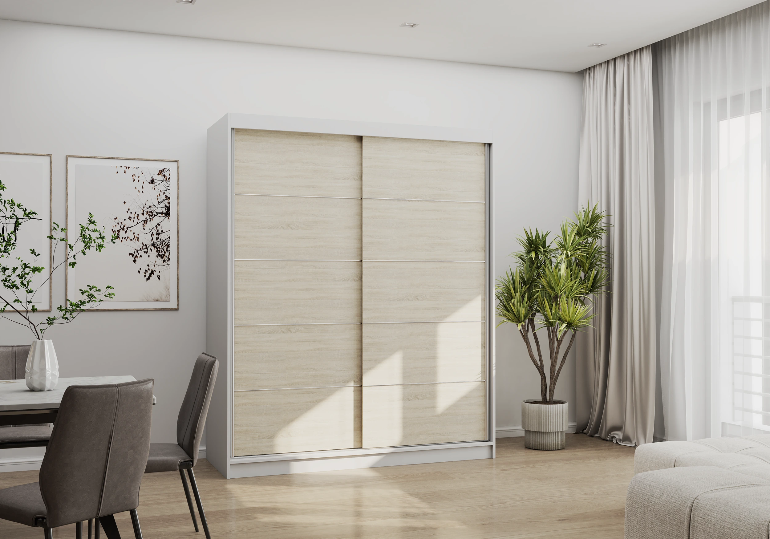 Skapis ar bīdāmām durvīm BONO 06 160 cm