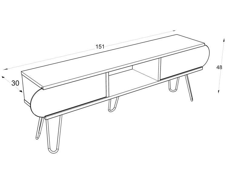 Maxi TV Kumode Nr. 5 (Riekstkoks/Melns) - Image 6