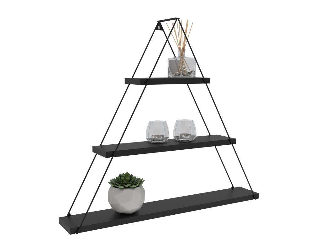 MOSET Sienas Trīsstūra Plaukts (Melns) - Image 3