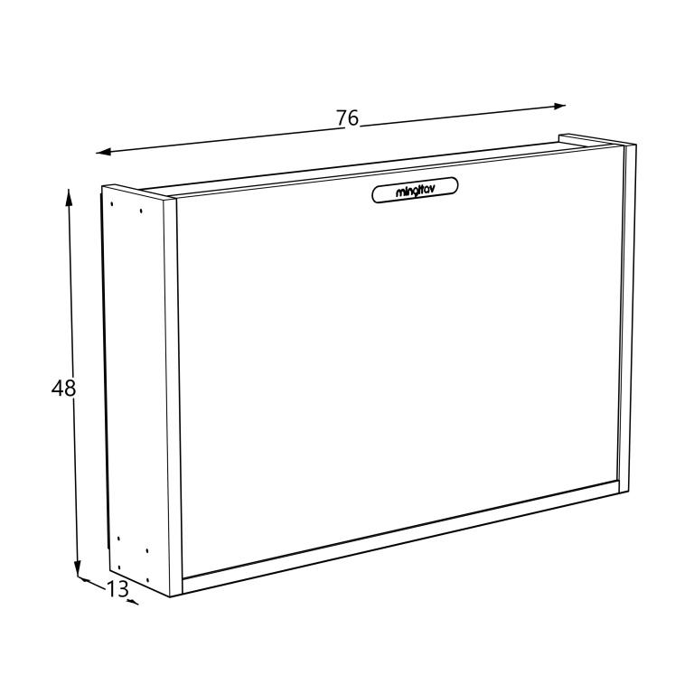 LEETA Salokāms Tualetes Galdiņš (Balts) - Image 6
