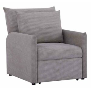 KAMPIS Pelēks Velūra Atpūtas Krēsls