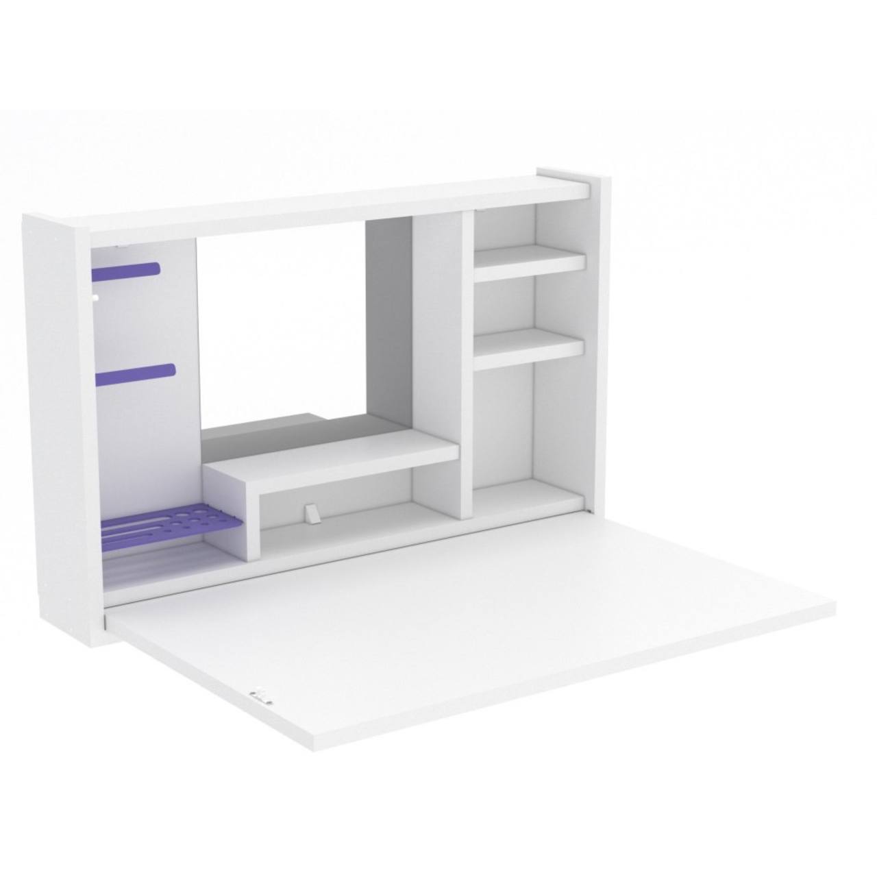 LEETA Salokāms Tualetes Galdiņš (Balts)