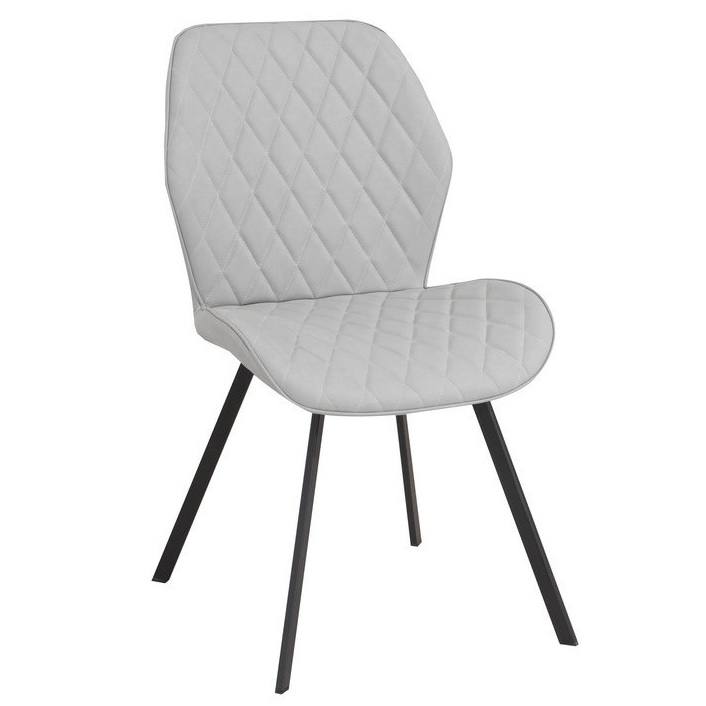 SLASH Gaiši Pelēks Ādas Krēsls