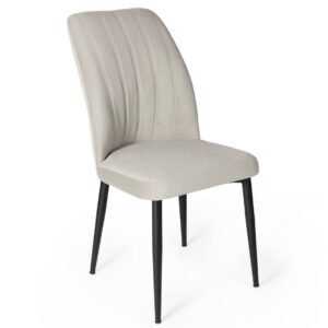 VAREL Gaiši Pelēks Velūra Krēsls