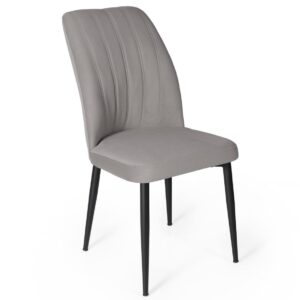 VAREL Pelēks Velūra Krēsls