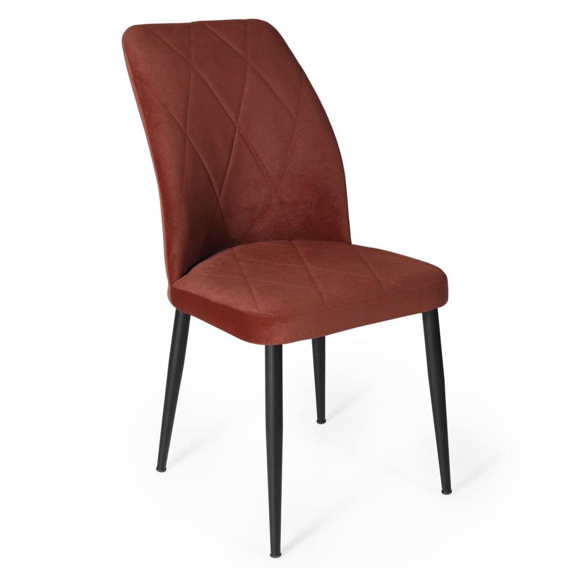 VAREL Tumši Terakotas Velūra Krēsls