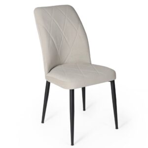 VIKA Gaiši Pelēks Velūra Krēsls