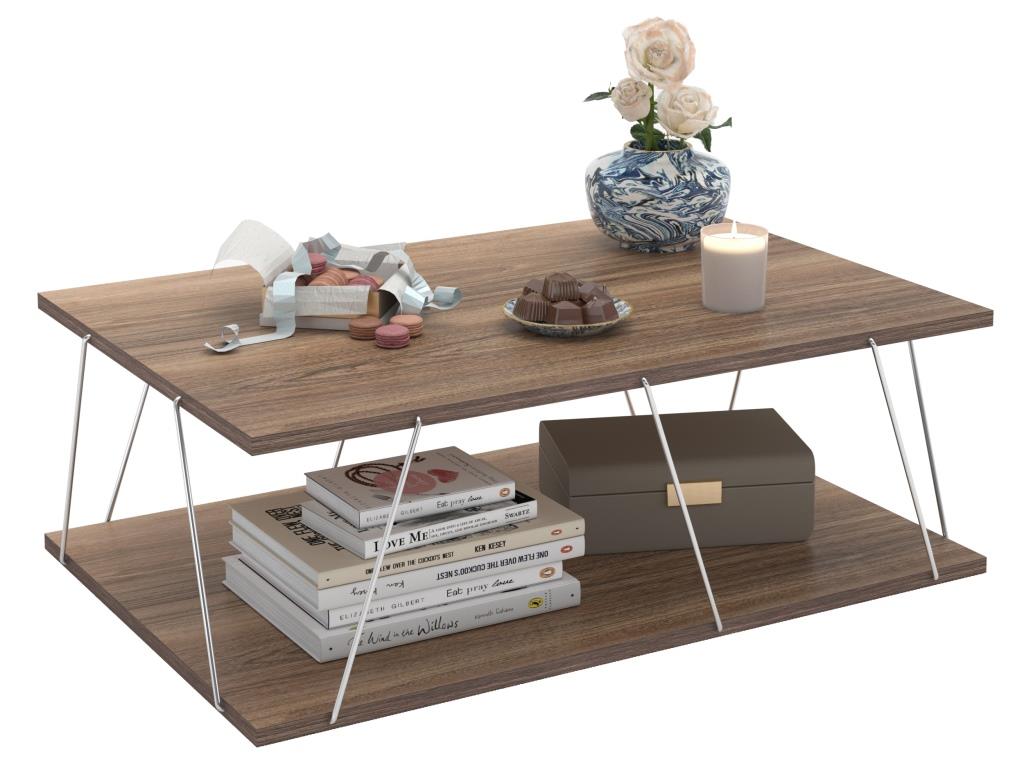 TARS Kafijas Galdiņš (Riekstkoks/Hroms) - Image 4