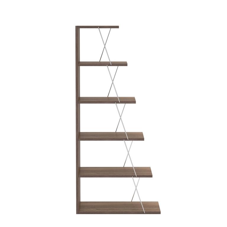 TARS Grāmatu Skapis Mini (Riekstkoks/Hroms) - Image 2