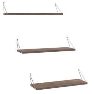 ALTAI Trīskāršā Sienas Plaukts (Riekstkoks/Hroms)