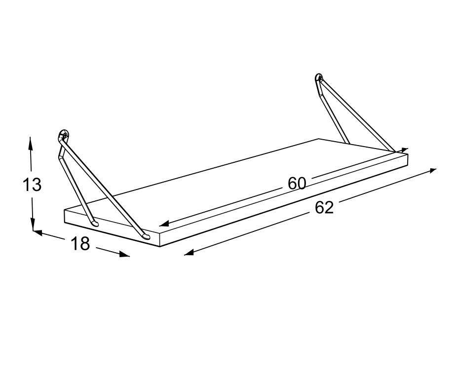 ALTAI Trīskāršā Sienas Plaukts (Balts/Hroms) - Image 5