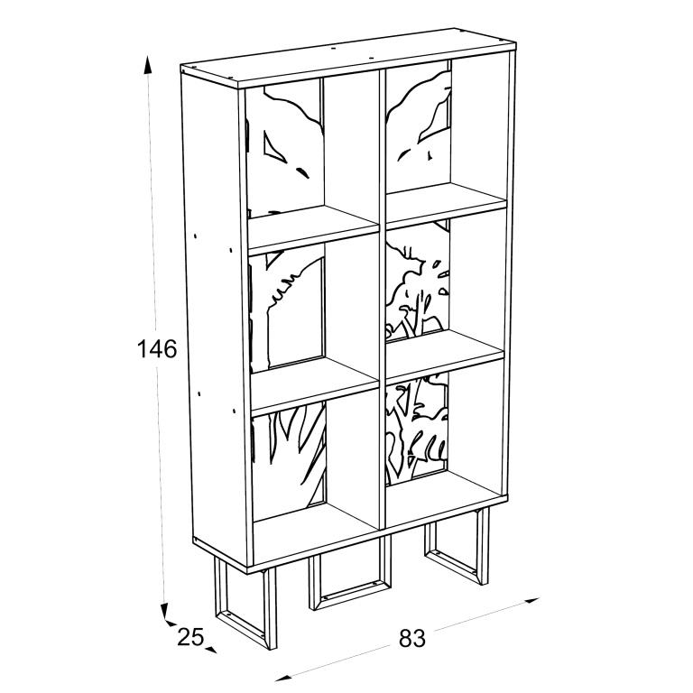 TUDO Grāmatu Skapis (Anthracīts/Melns) - Image 6