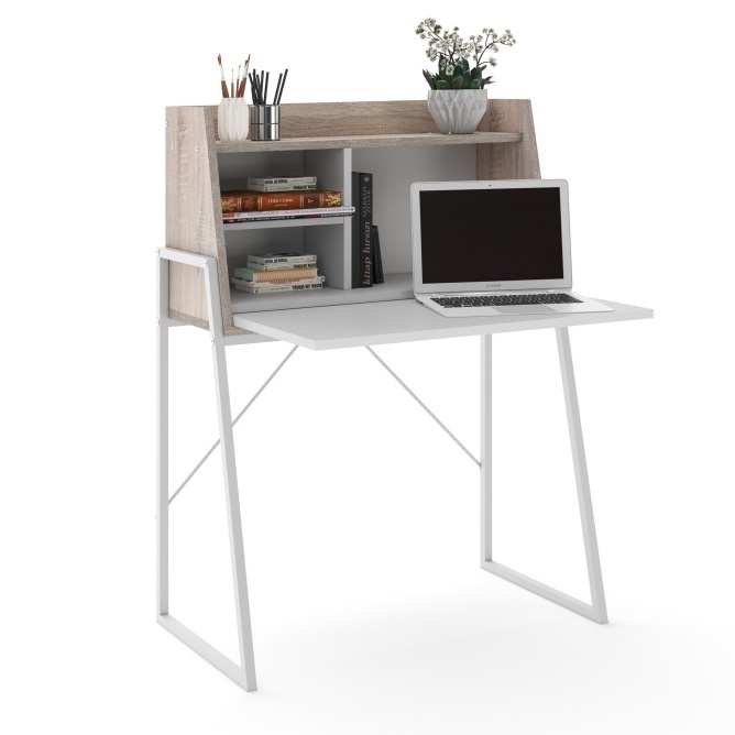 MILA Salokāms Mācību Galdiņš (Sonoma/Balts) - Image 5