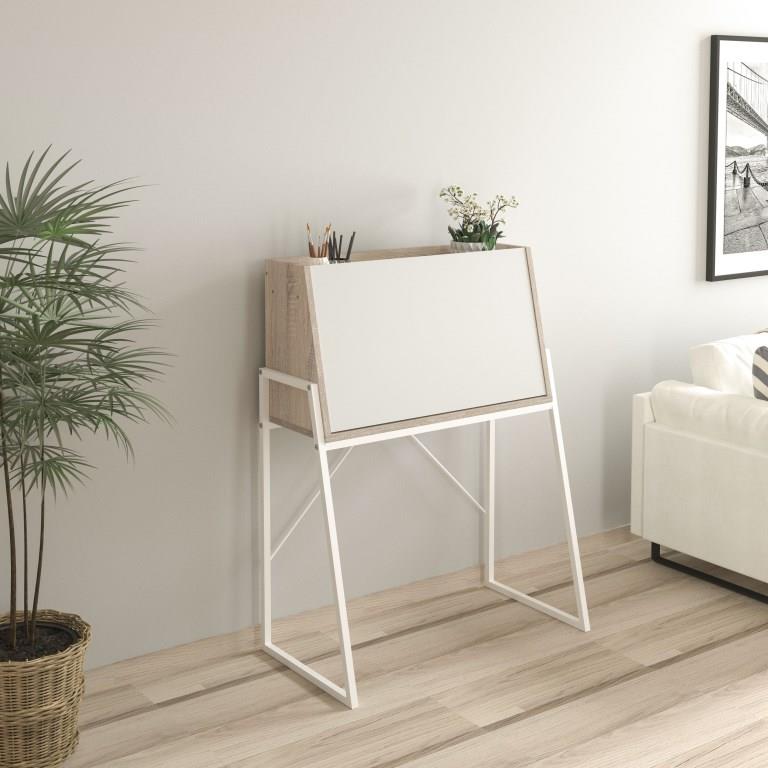 MILA Salokāms Mācību Galdiņš (Sonoma/Balts) - Image 8