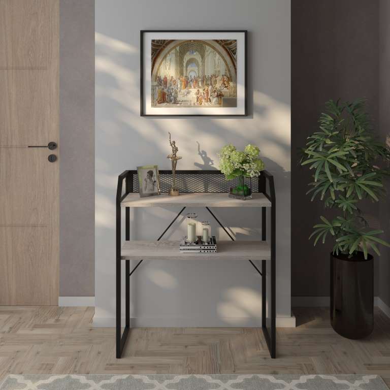 MELA Konsoles Galdiņš (Sonoma/Melns) - Image 5