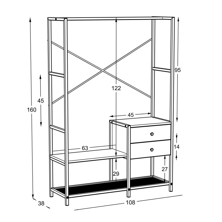 Garderobe LENON (Sonoma/Balts) - Image 6