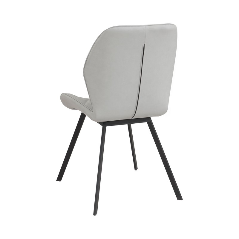 SLASH Gaiši Pelēks Ādas Krēsls - Image 4