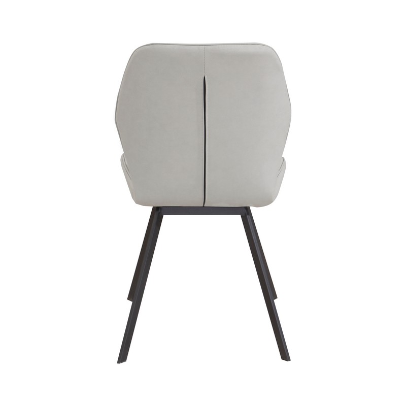 SLASH Gaiši Pelēks Ādas Krēsls - Image 5