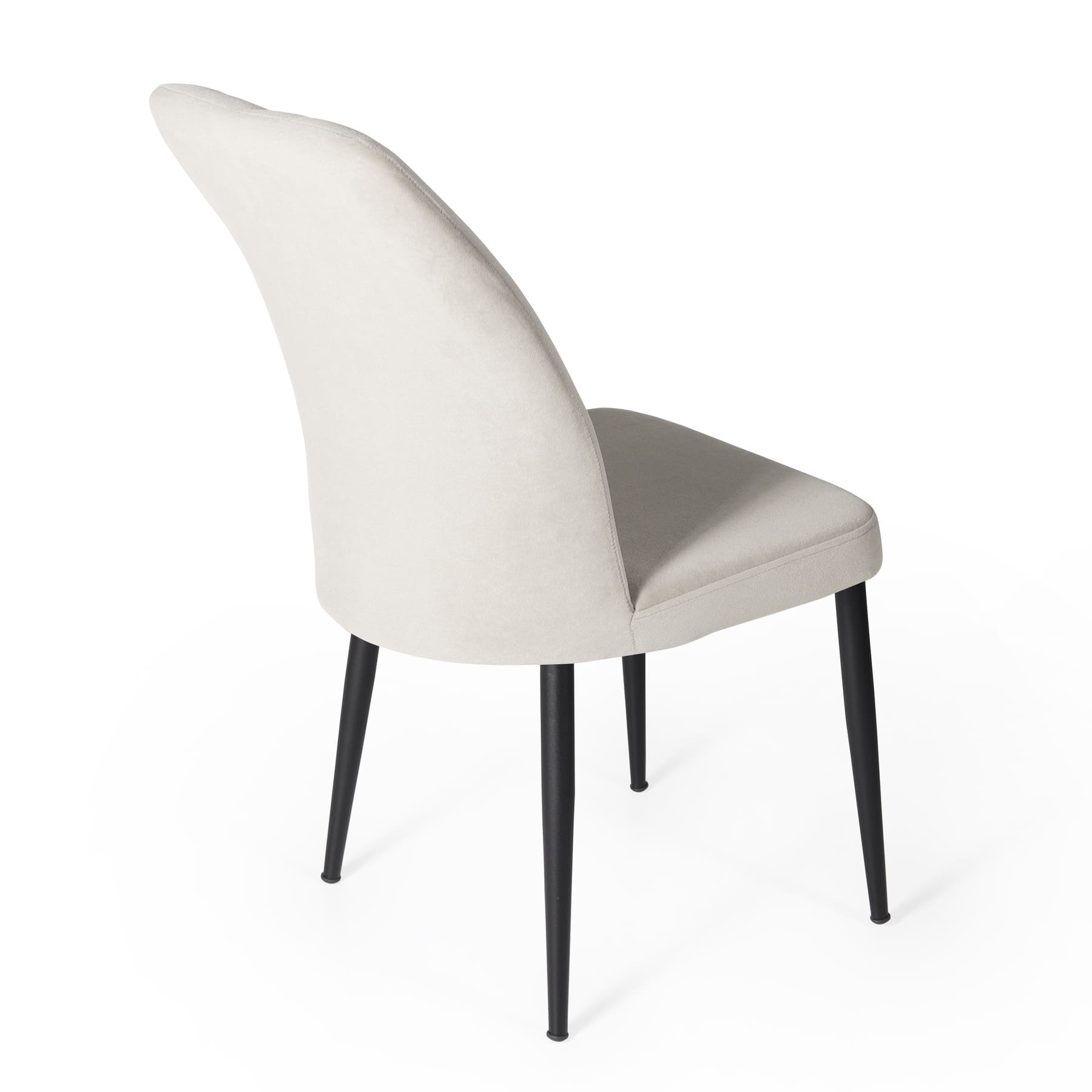 VAREL Gaiši Pelēks Velūra Krēsls - Image 2