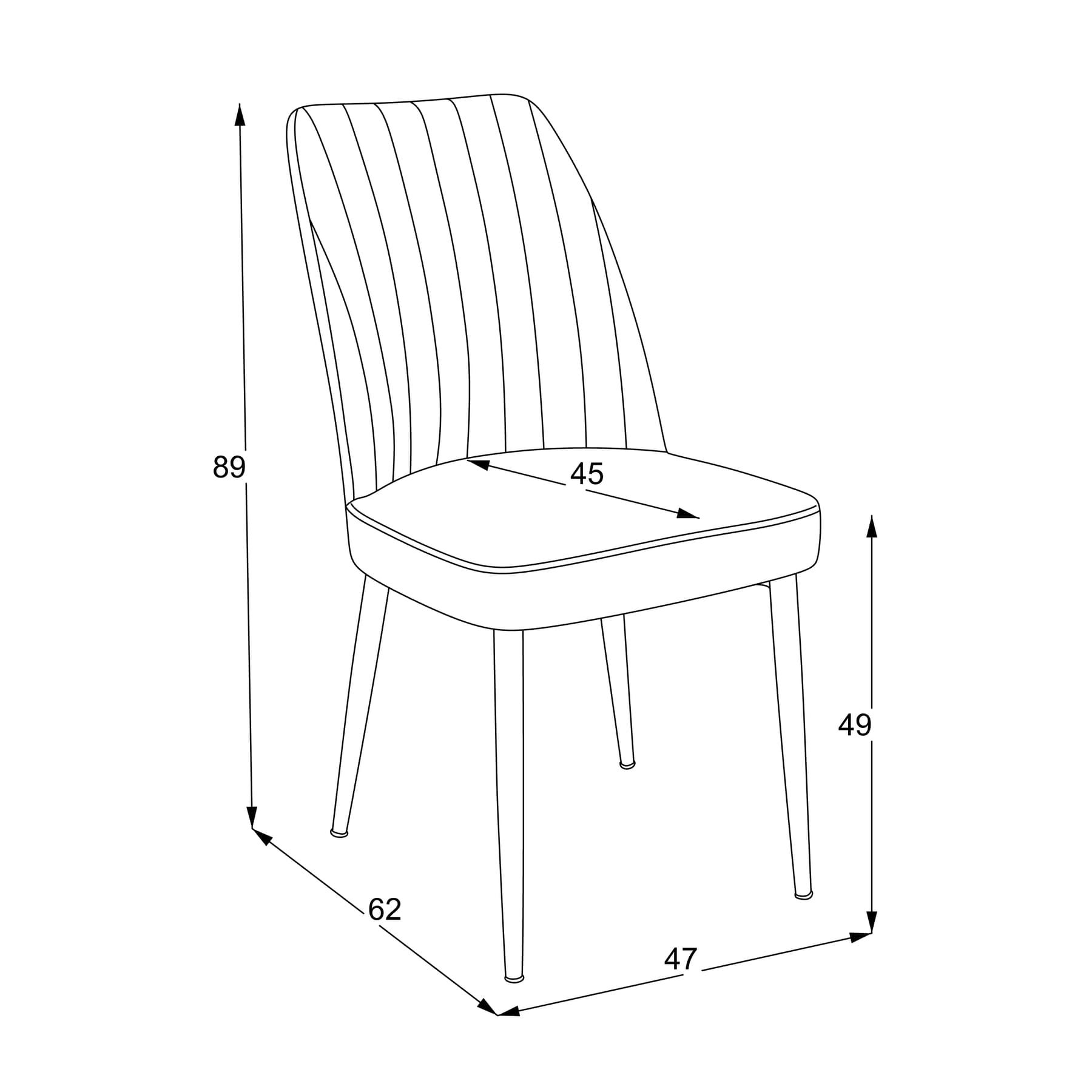 VAREL Gaiši Pelēks Velūra Krēsls - Image 4