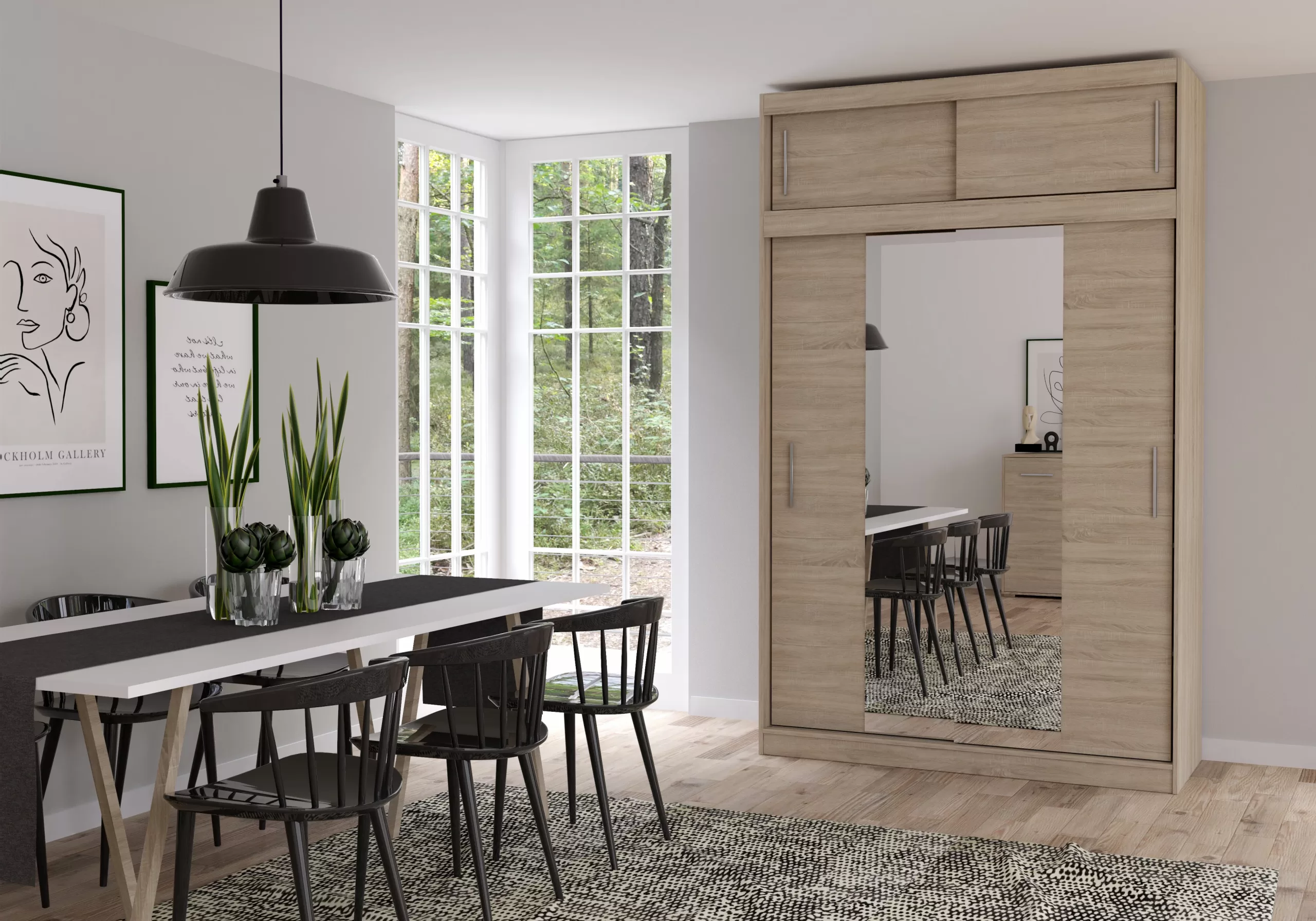 Skapis ar pagarinājumu Vesta 01 150 x 245 cm