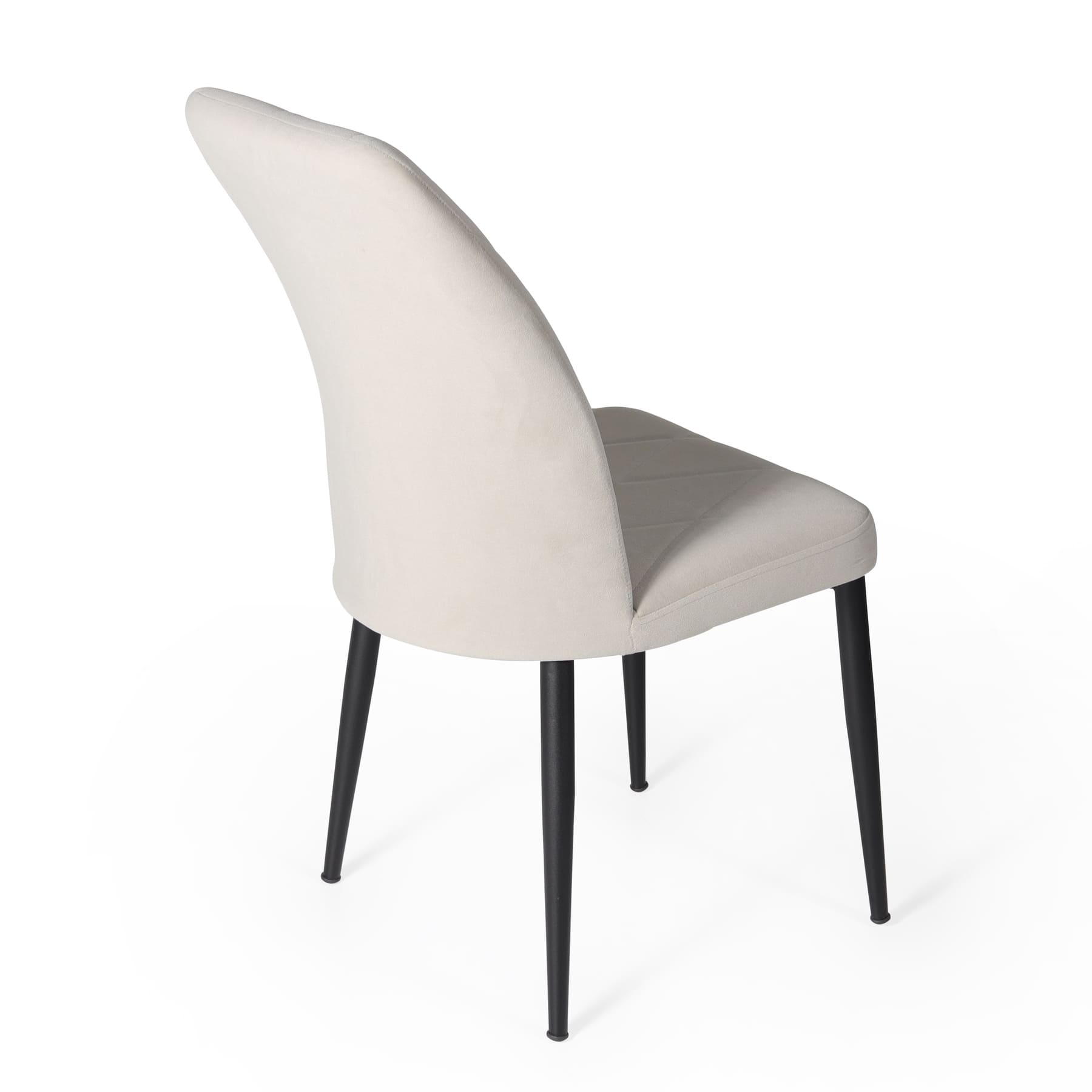 VIKA Gaiši Pelēks Velūra Krēsls - Image 2