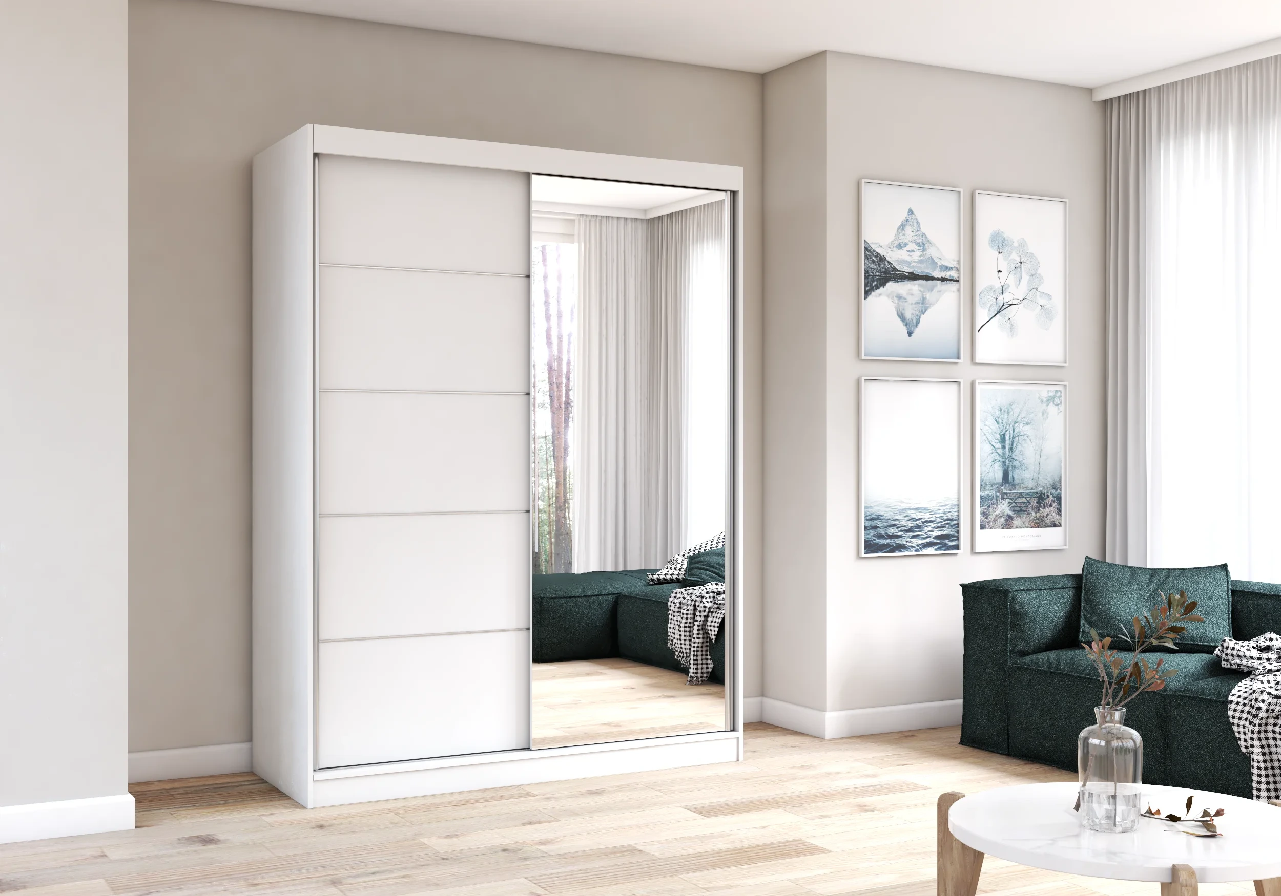 Skapis ar bīdāmām durvīm VISTA 05 -150 cm